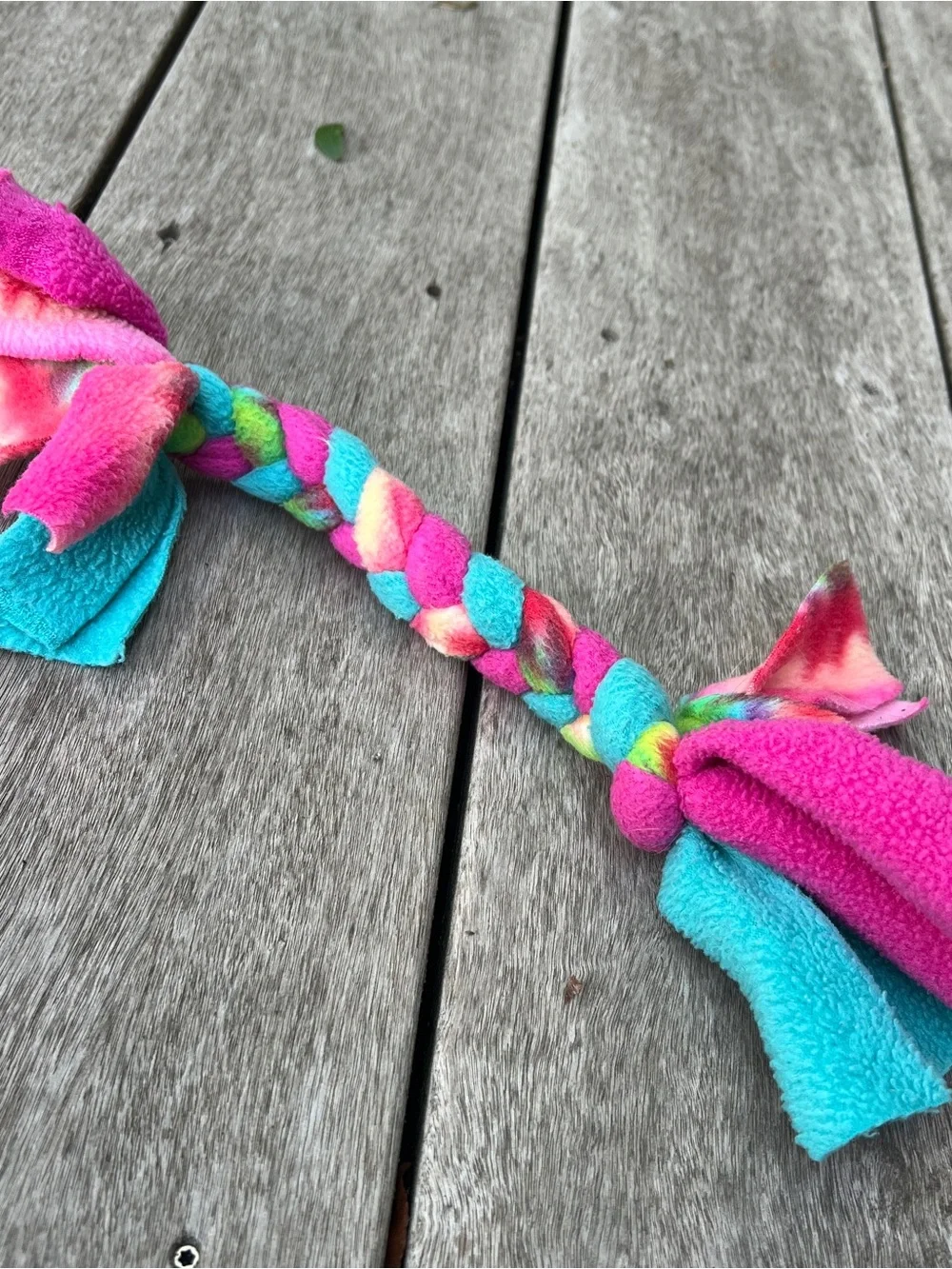 Braided Fleece Tug Toy For Dogs 12 Inches Long